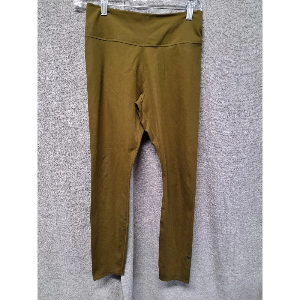 Nike Dri-FIT High Waisted Leggings Olive Green Yoga Pants TightsWomens Small(b3)